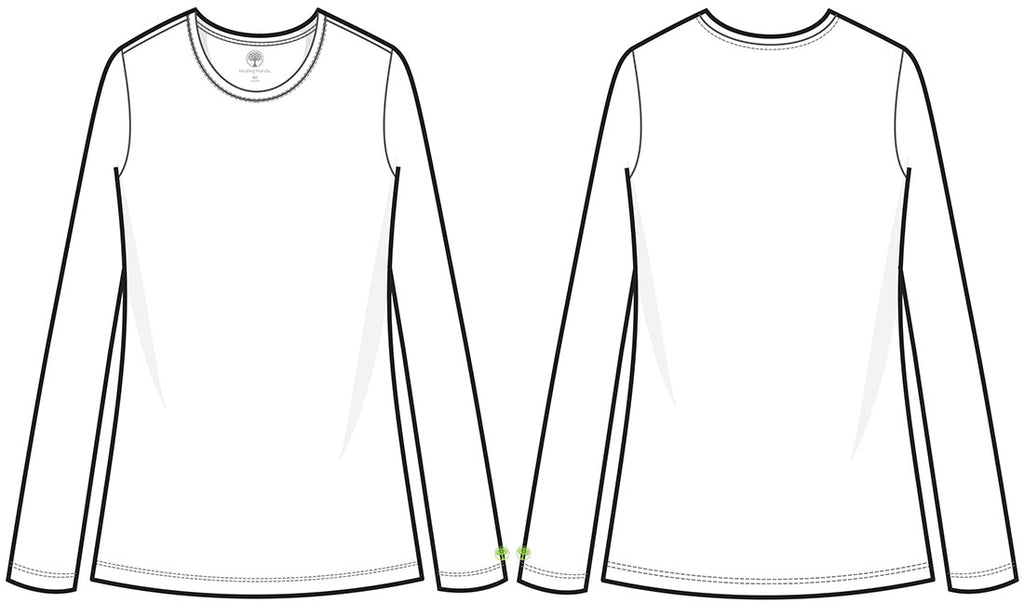 Healing Hands Women's Underscrub Soft Knit Melissa Longsleeve Scrub Tee with Breathable & Easy Care Fabric 5047