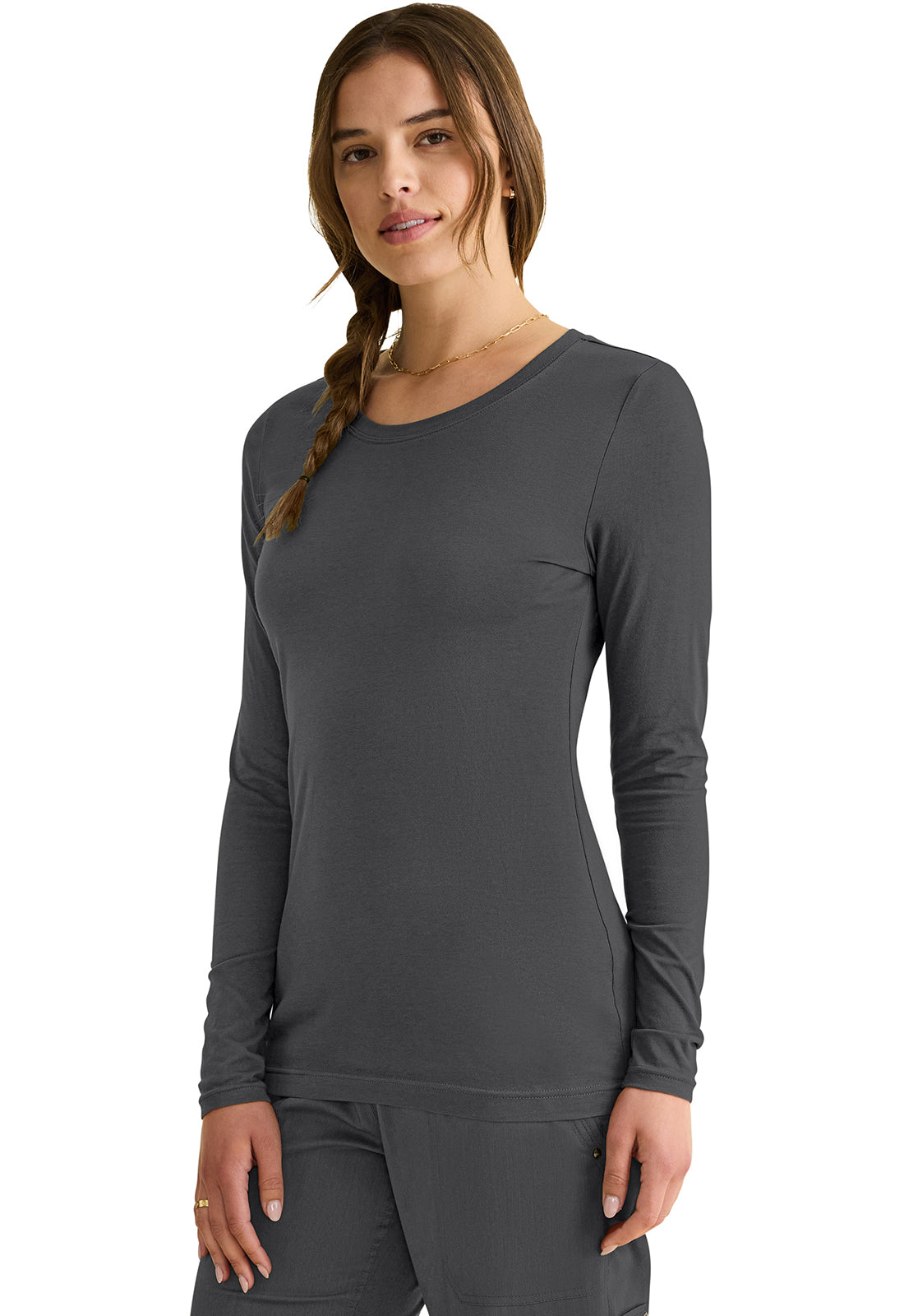 Healing Hands Women's Underscrub Soft Knit Melissa Longsleeve Scrub Tee with Breathable & Easy Care Fabric 5047