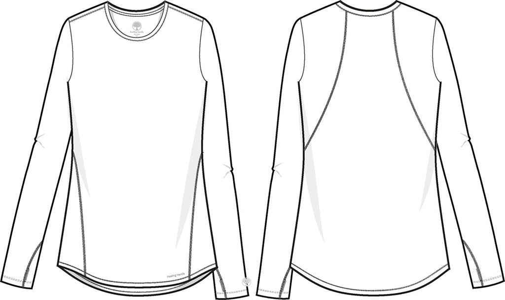 Healing Hands 5051 Women’s Long Sleeve Knit Underscrub – Mackenzie Stretch Tee