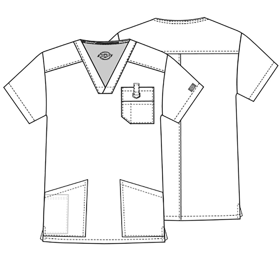 Men’s V-Neck Scrub Top – Dickies EDS Signature 81906