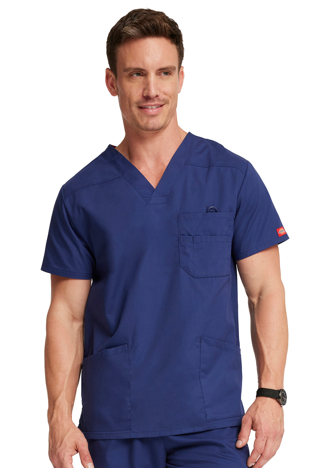 Men’s V-Neck Scrub Top – Dickies EDS Signature 81906