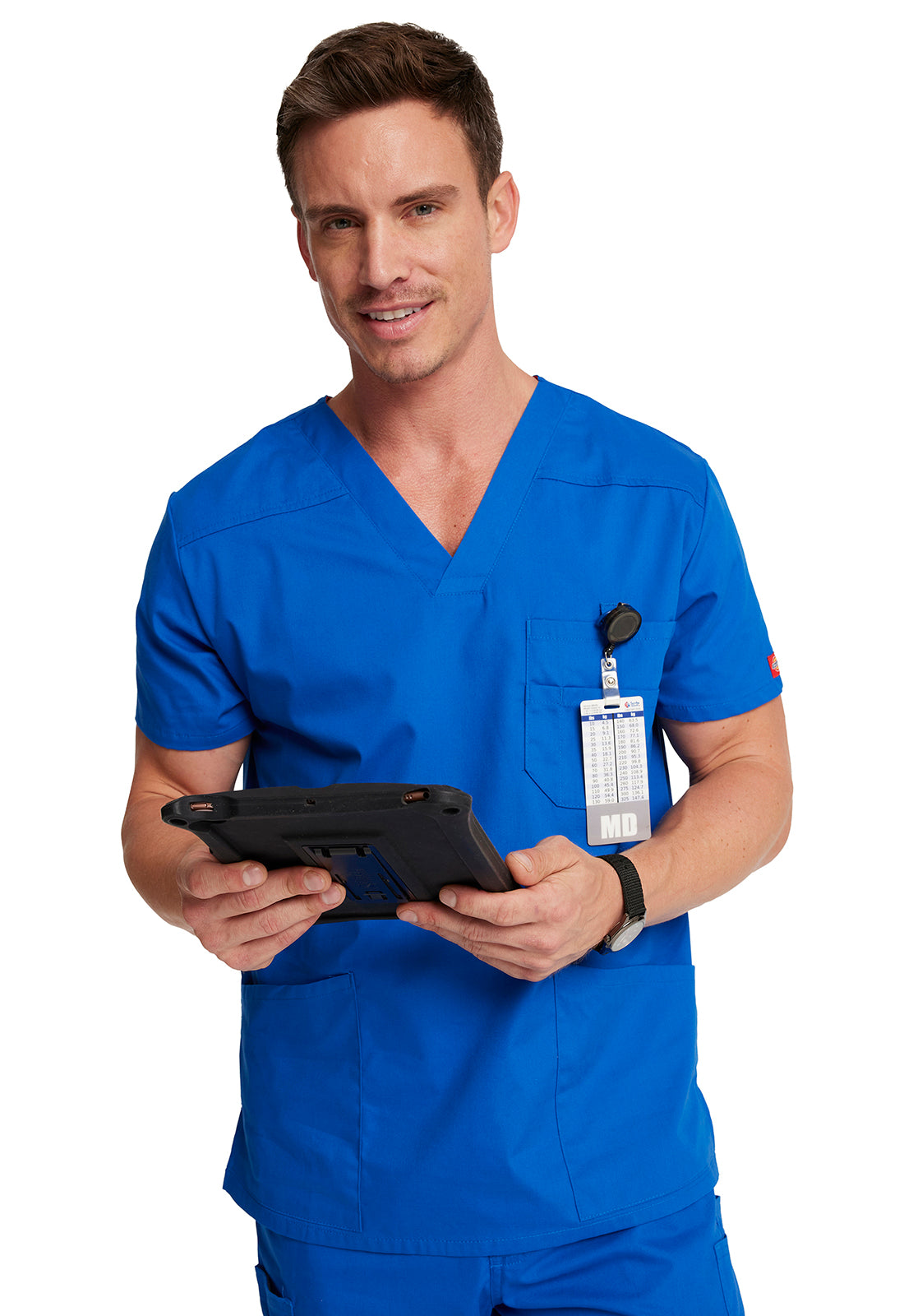 Men’s V-Neck Scrub Top – Dickies EDS Signature 81906