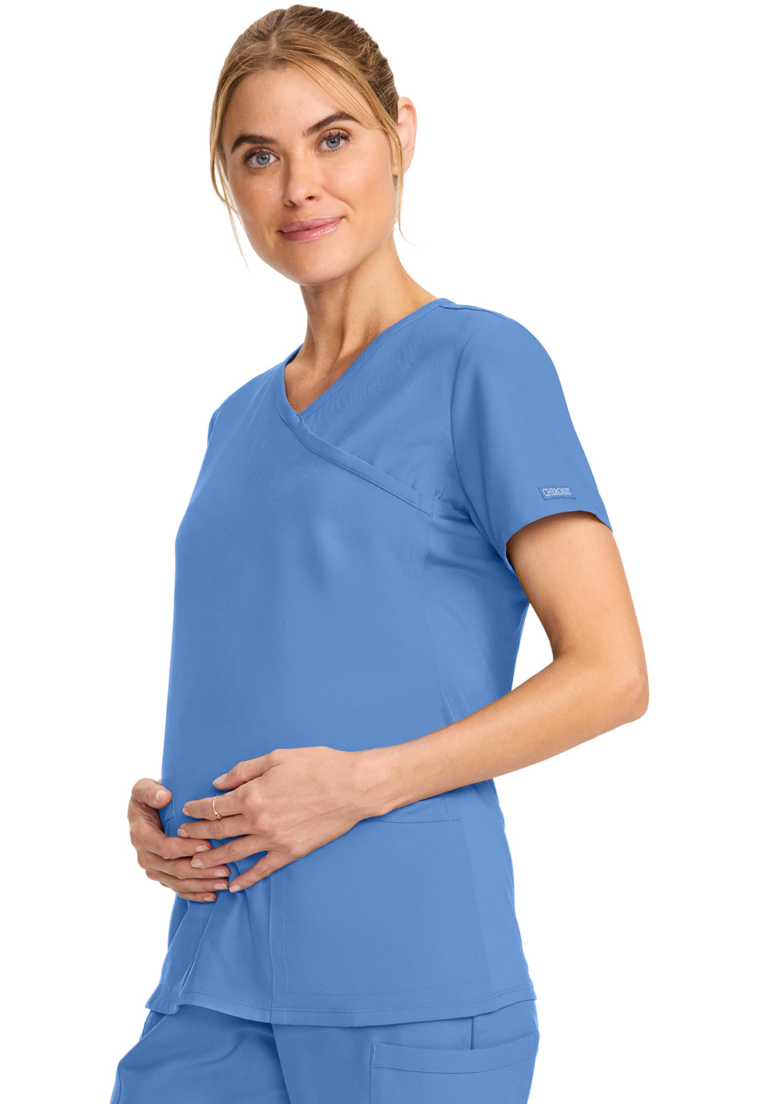 Cherokee Workwear Originals Ultra Maternity Mock Wrap V-Neck Top – CK701A 🩺