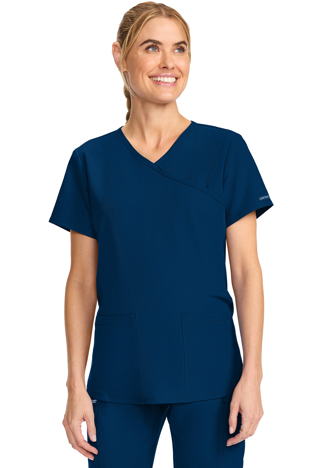 Cherokee Workwear Originals Ultra Maternity Mock Wrap V-Neck Top – CK701A 🩺