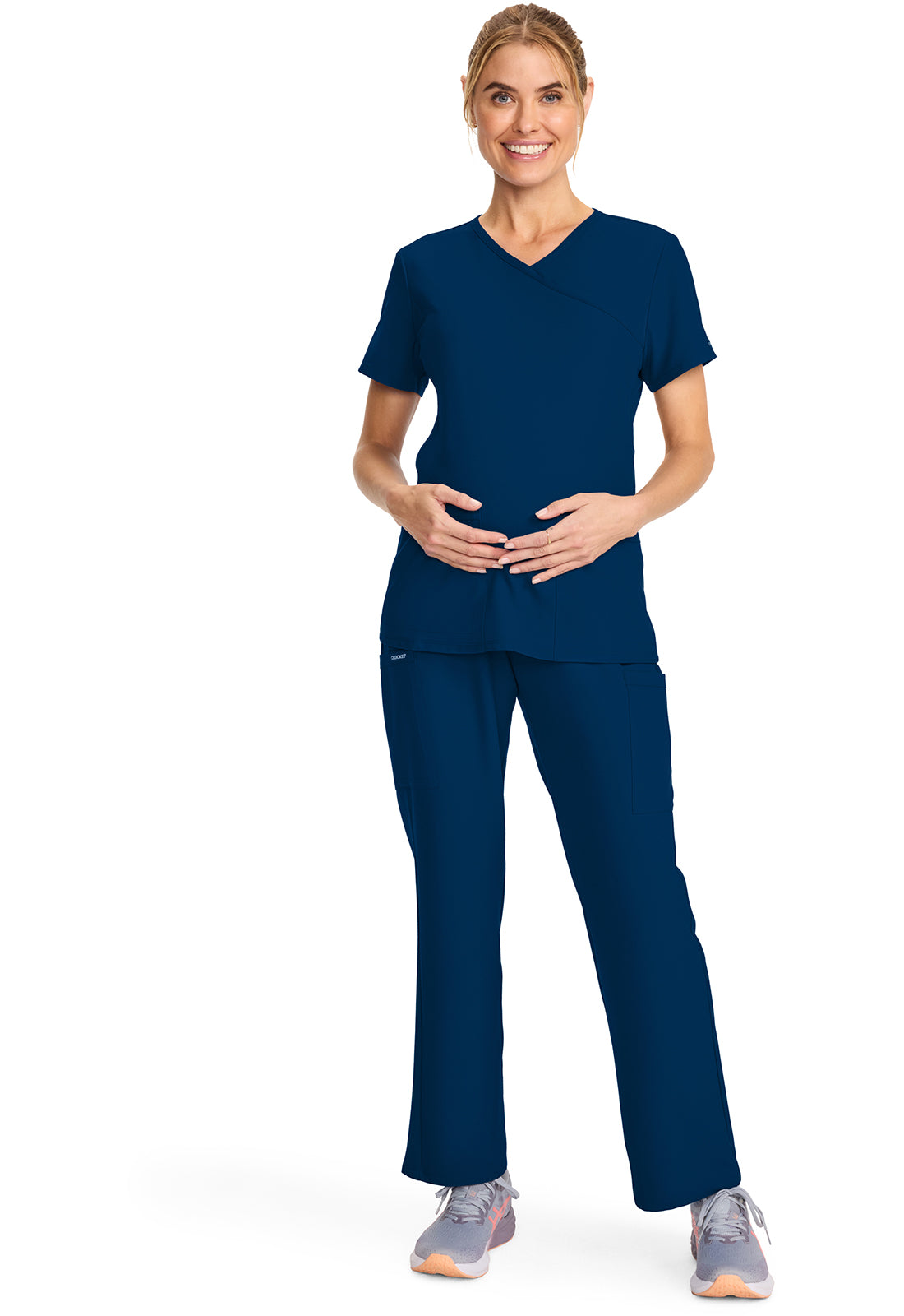 Cherokee Workwear Originals Ultra Maternity Mock Wrap V-Neck Top – CK701A 🩺