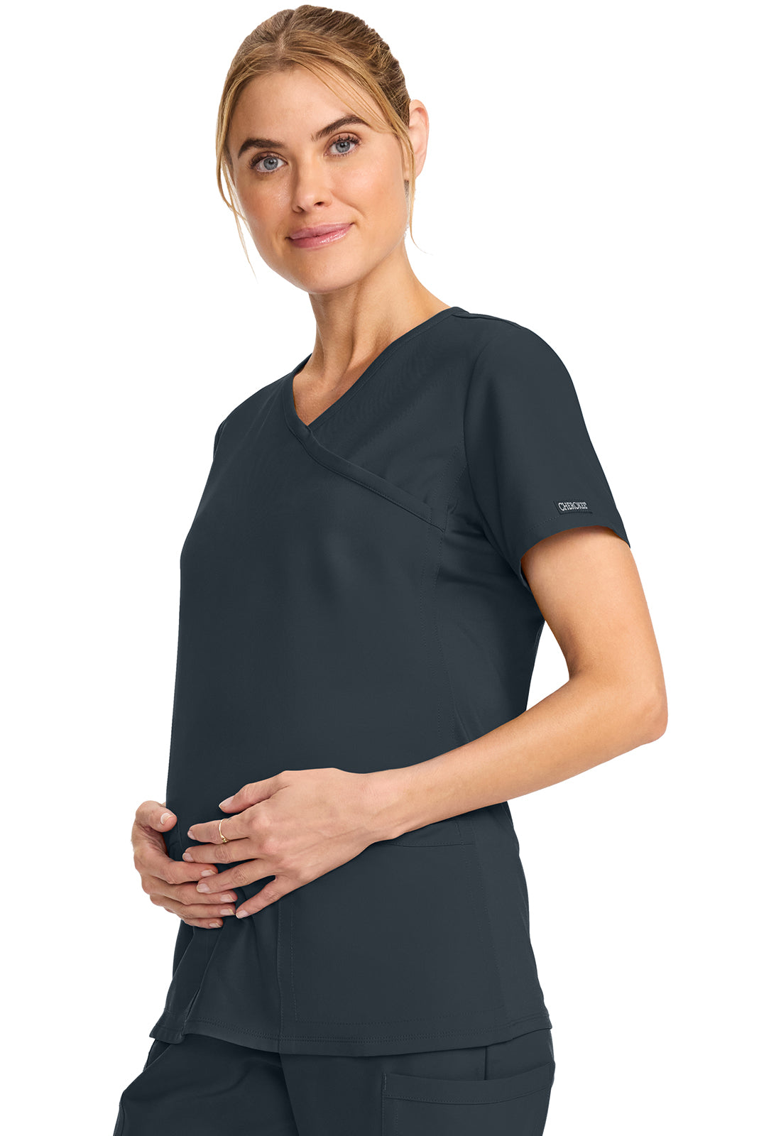 Cherokee Workwear Originals Ultra Maternity Mock Wrap V-Neck Top – CK701A 🩺