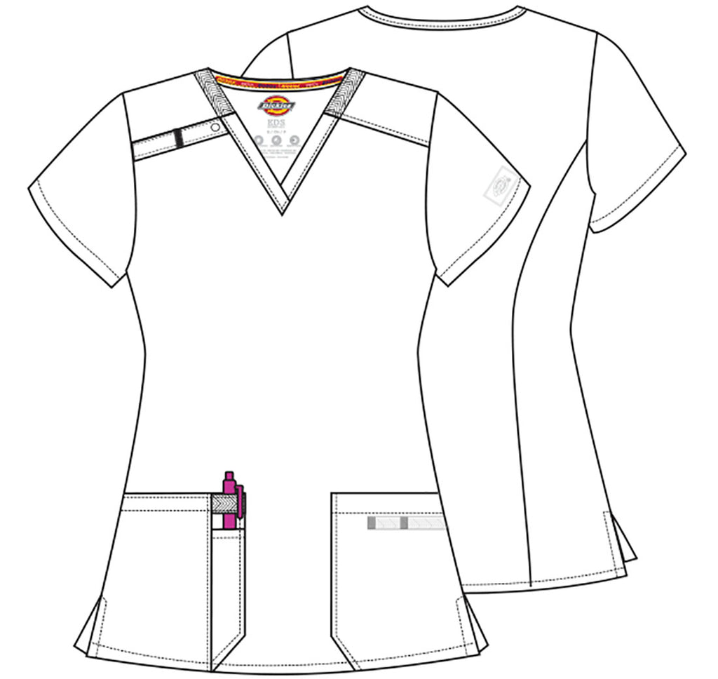 🩺 Dickies EDS Essentials DK615 Women’s V-Neck Scrub Top