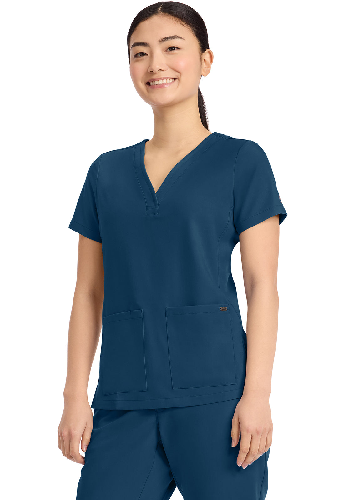 Healing Hands HH Quest HH751 Women’s 3-Pocket Y-Neck Scrub Top 🩺