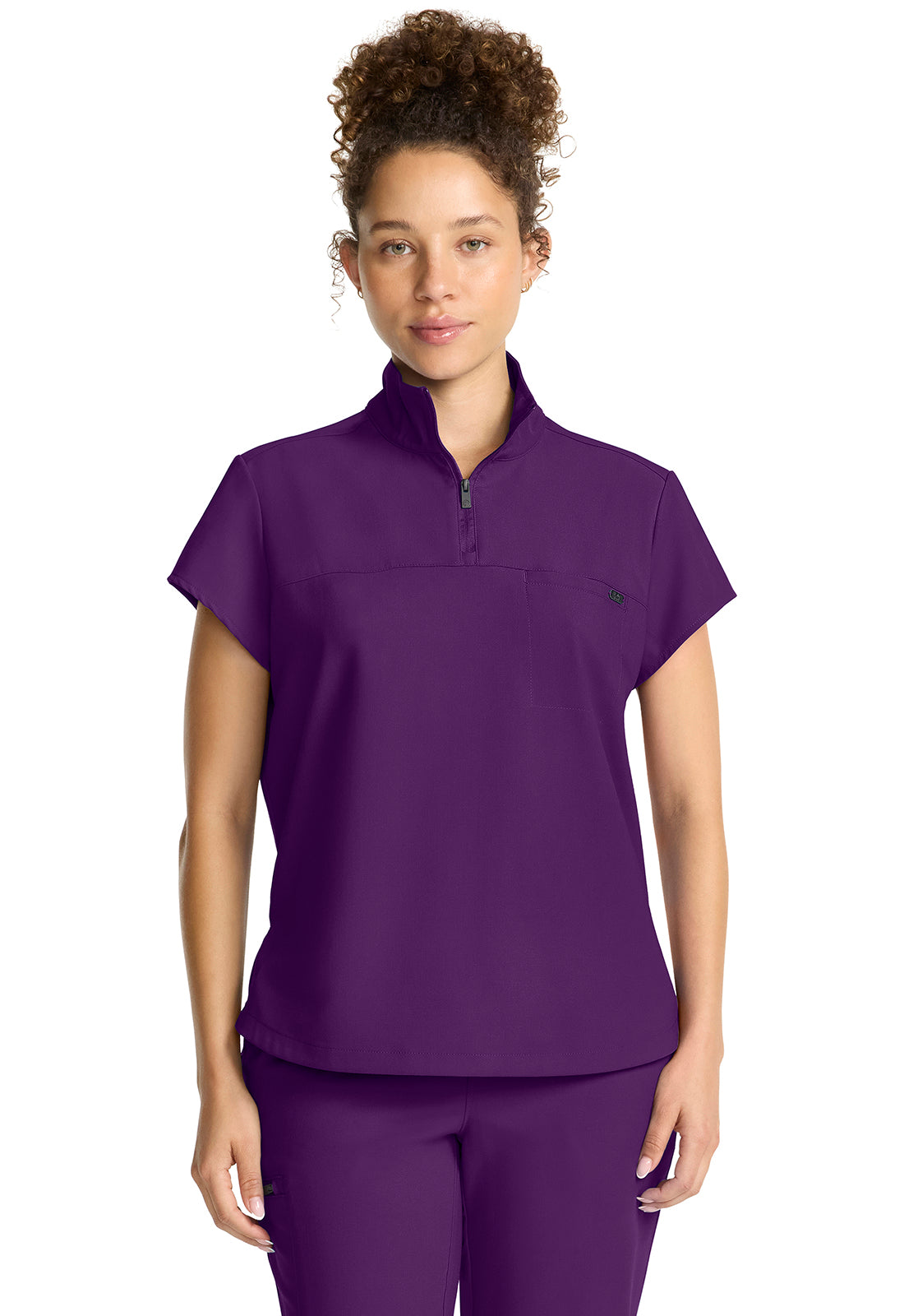 Healing Hands HH Quest HH752 Women’s Partial Zip Stand Collar Scrub Top ⚕️