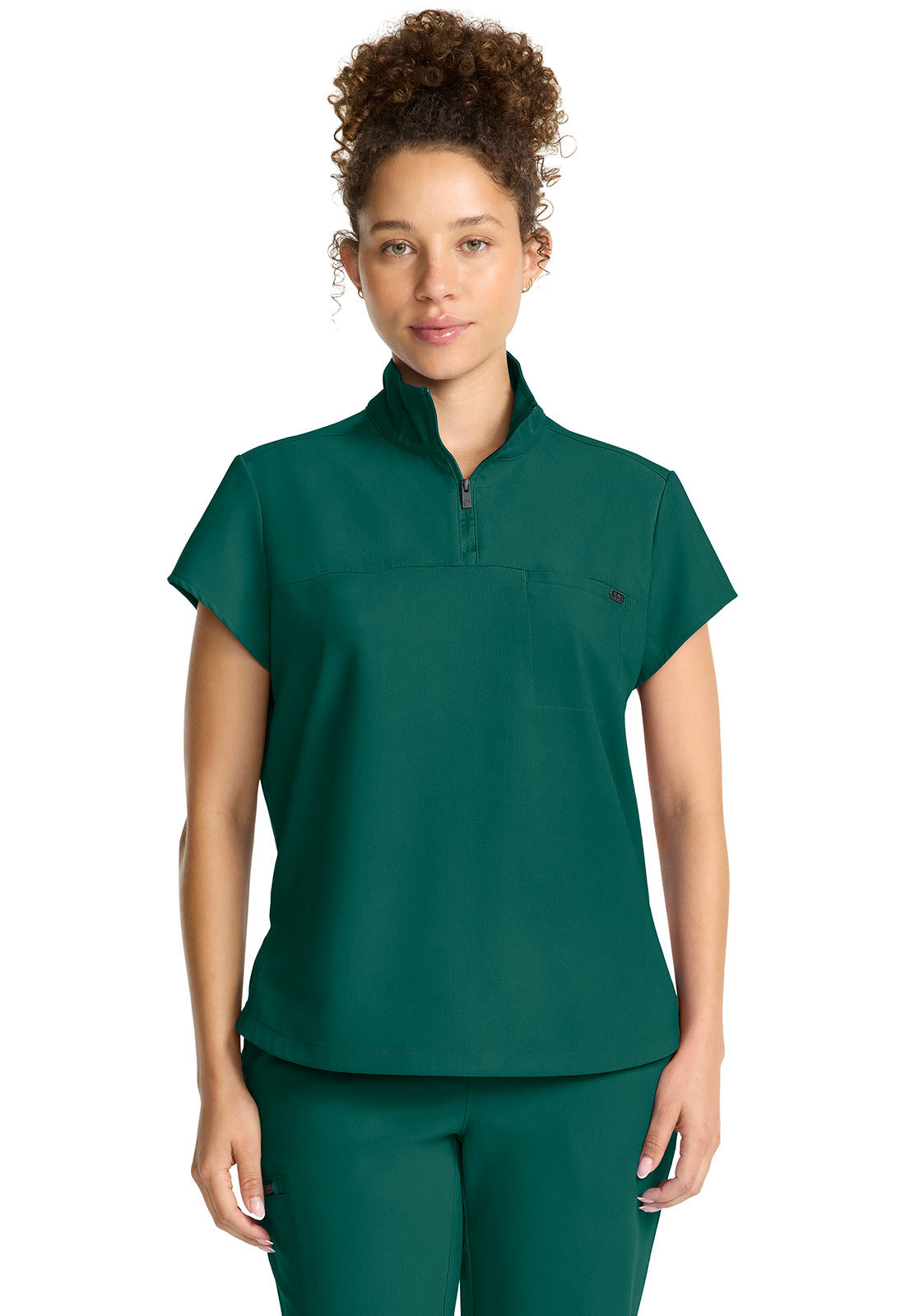 Healing Hands HH Quest HH752 Women’s Partial Zip Stand Collar Scrub Top ⚕️
