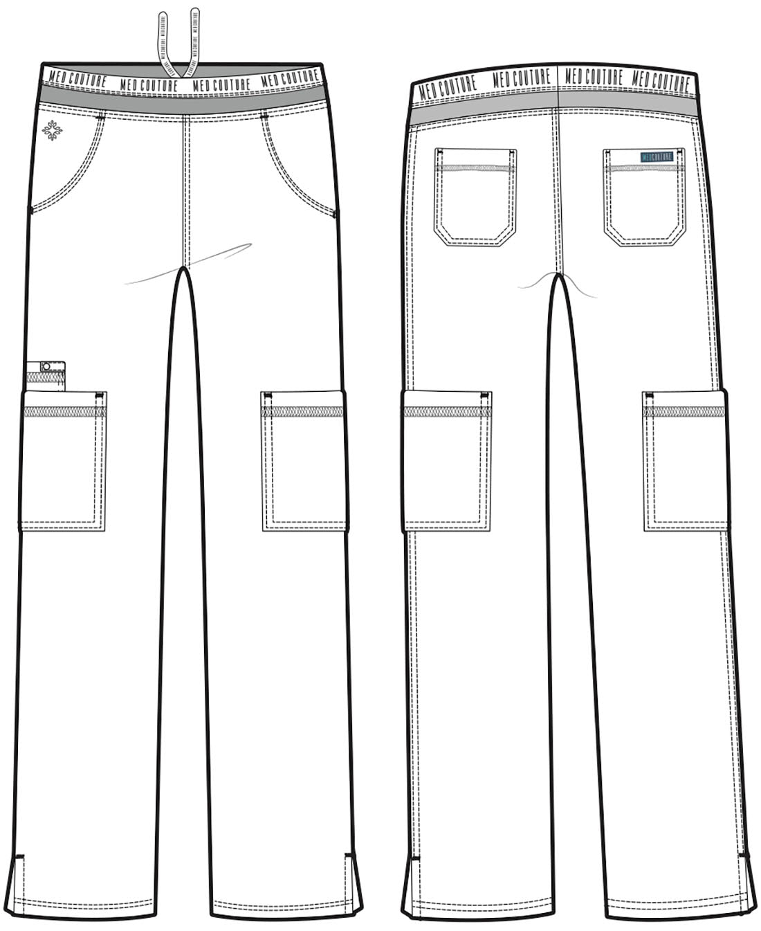 Med Couture MC Touch Yoga 2 Cargo Pocket Scrub Pant – MC7739 🩺
