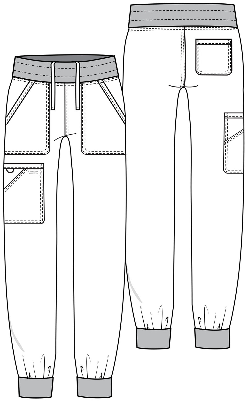 Cherokee Workwear Revolution WW115 Mid-Rise Jogger Scrub Pant  ⚕️