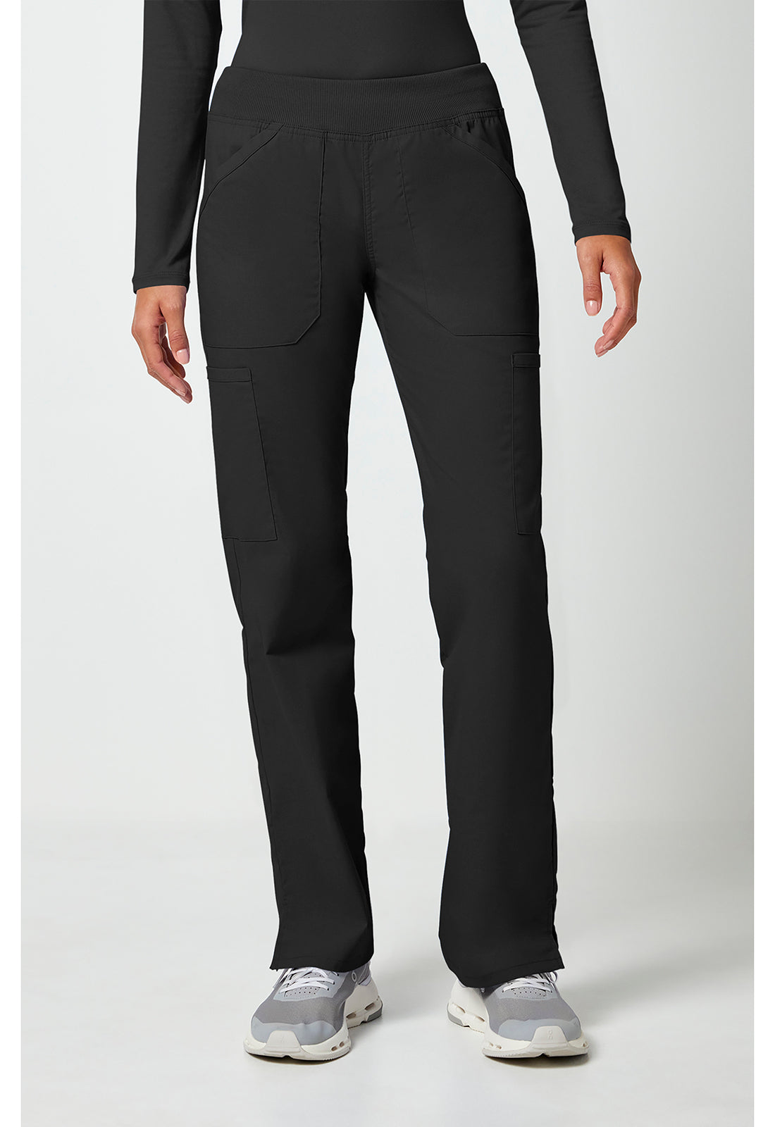 🩹 Cherokee Workwear Professionals WW170 Women’s Mid-Rise Pull-On Cargo Scrub Pant