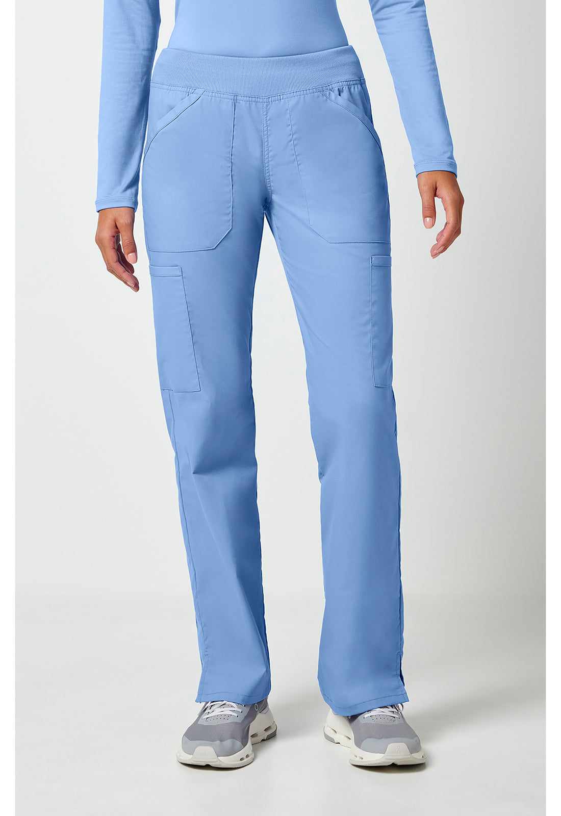 🩹 Cherokee Workwear Professionals WW170 Women’s Mid-Rise Pull-On Cargo Scrub Pant