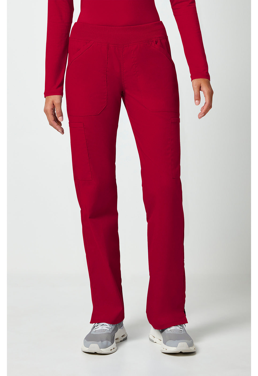 🩹 Cherokee Workwear Professionals WW170 Women’s Mid-Rise Pull-On Cargo Scrub Pant