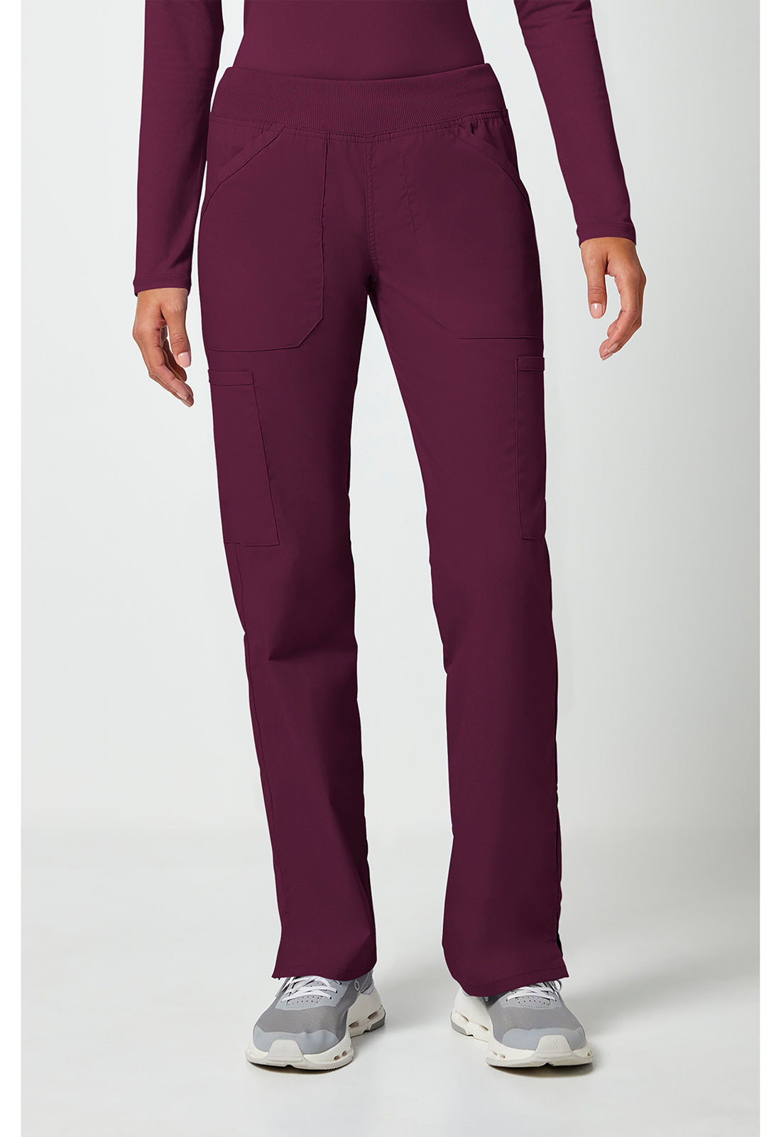 🩹 Cherokee Workwear Professionals WW170 Women’s Mid-Rise Pull-On Cargo Scrub Pant