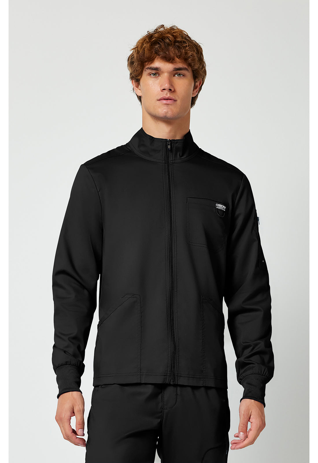 Cherokee Workwear Revolution WW320 Men’s Zip Front Scrub Jacket – Stretch Warm-Up Jacket 🏥