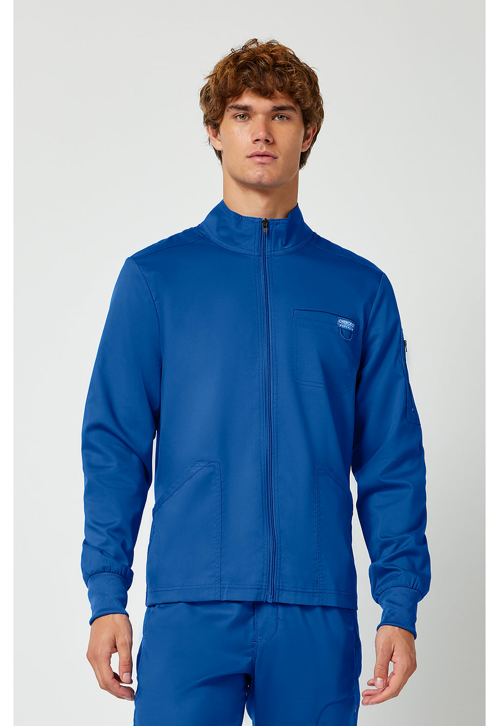 Cherokee Workwear Revolution WW320 Men’s Zip Front Scrub Jacket – Stretch Warm-Up Jacket 🏥