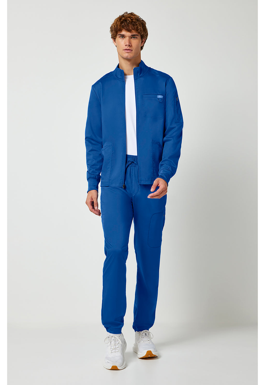 Cherokee Workwear Revolution WW320 Men’s Zip Front Scrub Jacket – Stretch Warm-Up Jacket 🏥