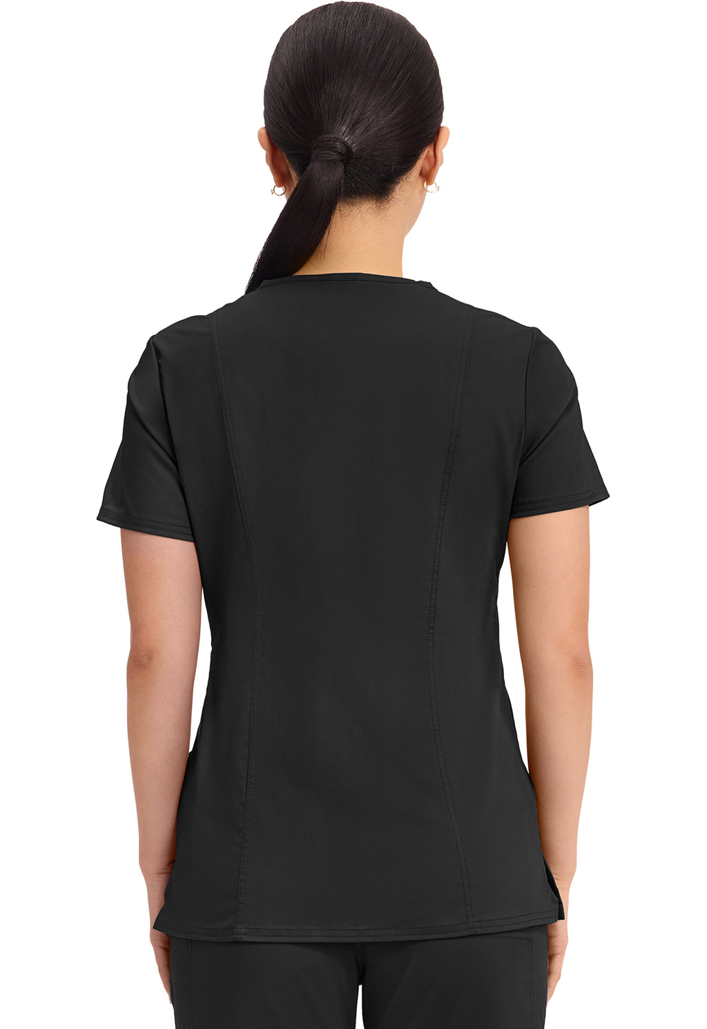 Cherokee Mock Wrap Top in Black WW610